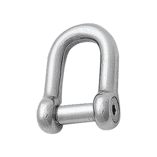 D-shackle stainless steel with hexagon socket pin 8mm/10mm