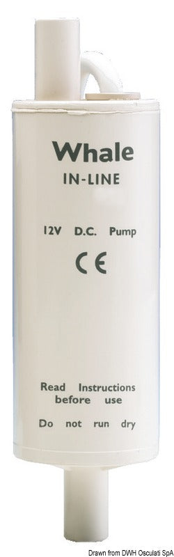 Whale submersible pump 12 V 3 A in line