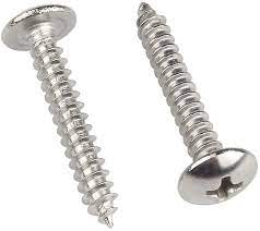 Stainless Steel AISI 304 self tapping screw, round head (various sizes)