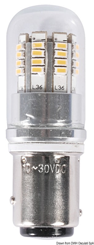 BAY15D LED bulb, offset pins for navigation lights