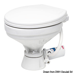 Electric toilet unit compact wooden seat 24v